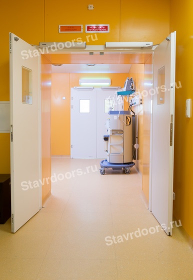 Герметичные распашные двери с покрытием HPL для чистых комнат