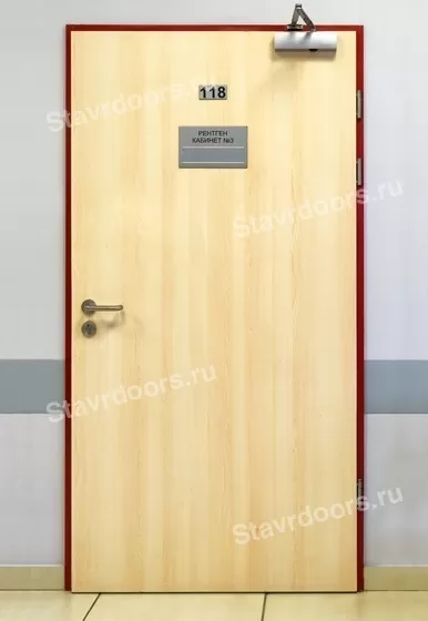 Рентгенозащитные деревянные распашные двери